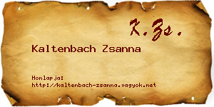Kaltenbach Zsanna névjegykártya